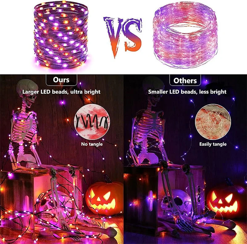 Árvore de Natal ao ar livre e interior String Lights, impermeável Bluetooth Fairy LED String Lights, IP65, WS2812B, 100LED, 10m
