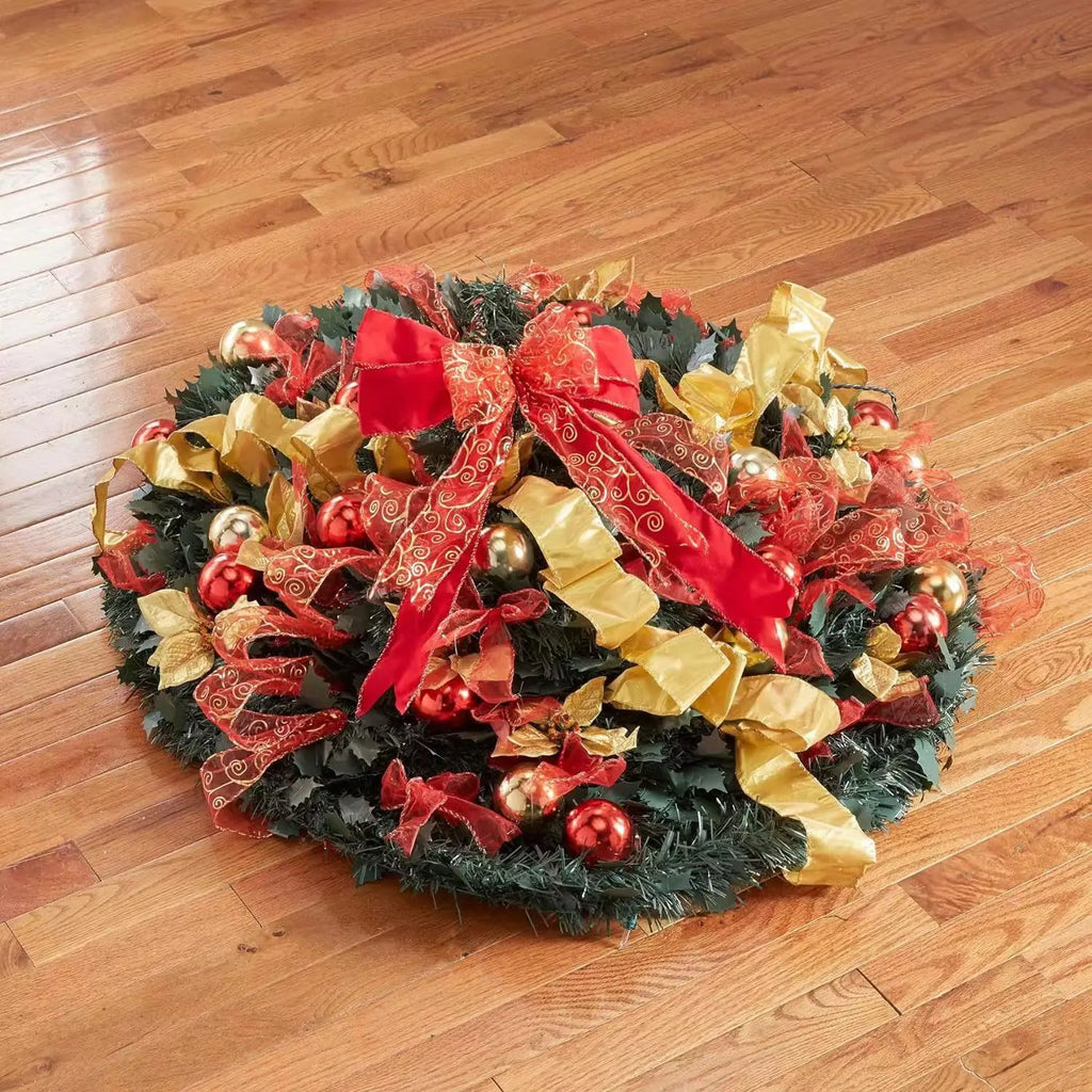 Árvore de natal retrátil decorativa dobrável pvc artificial árvore de natal para sala de estar shopping hotel-presente de natal