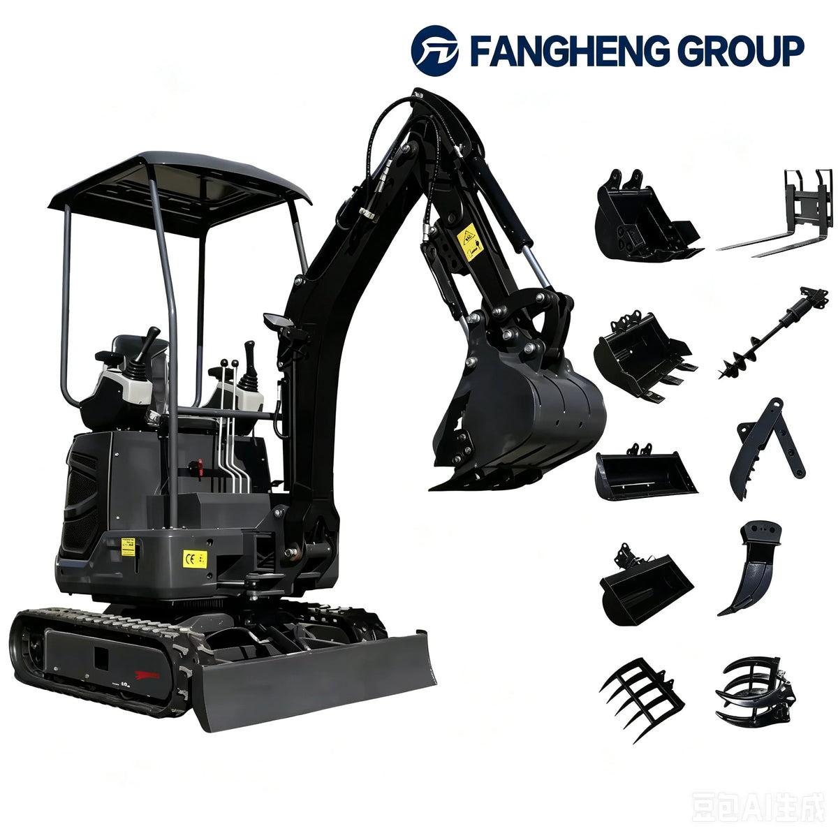Escavadeira Personalizada de 3,5 Toneladas com Motor Kubota EPA Euro 5, Escavadeira de Esteira para Fazenda, Mini Escavadeira Doméstica de 1 Tonelada e 2 Toneladas