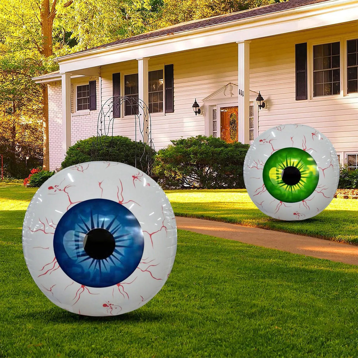 Halloween inflável globo ocular decorações bloodshot globos oculares interior ao ar livre e jardim decorações de halloween