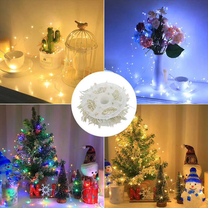Luzes de Natal LED em Cordão, Luzes para Árvore de Natal, Guirlanda de Luzes de Natal, Alimentadas por USB, Decoração para Casa, Varanda, Festa, Casamento
