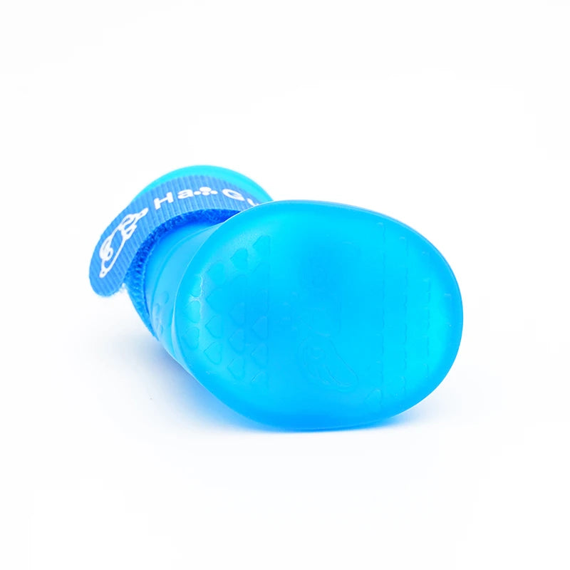 Sapatos de chuva de silicone para animais de estimação, antiderrapantes, à prova d'água, sapatos para cães com sola macia, calçados para cães pequenos, gatos e teddy.