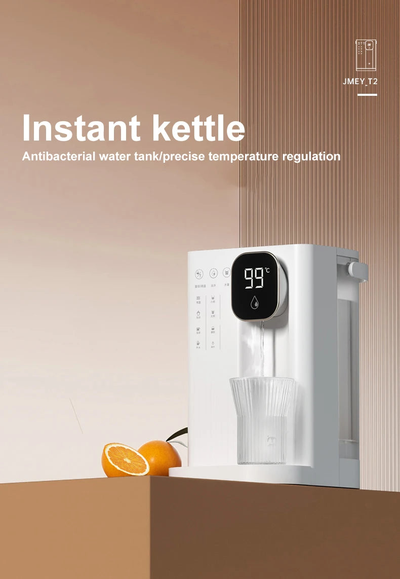 Jmeye dispensador de água de calor instantâneo portátil casa escritório chá fabricante dois métodos enchimento água aquecedor desktop purificador água