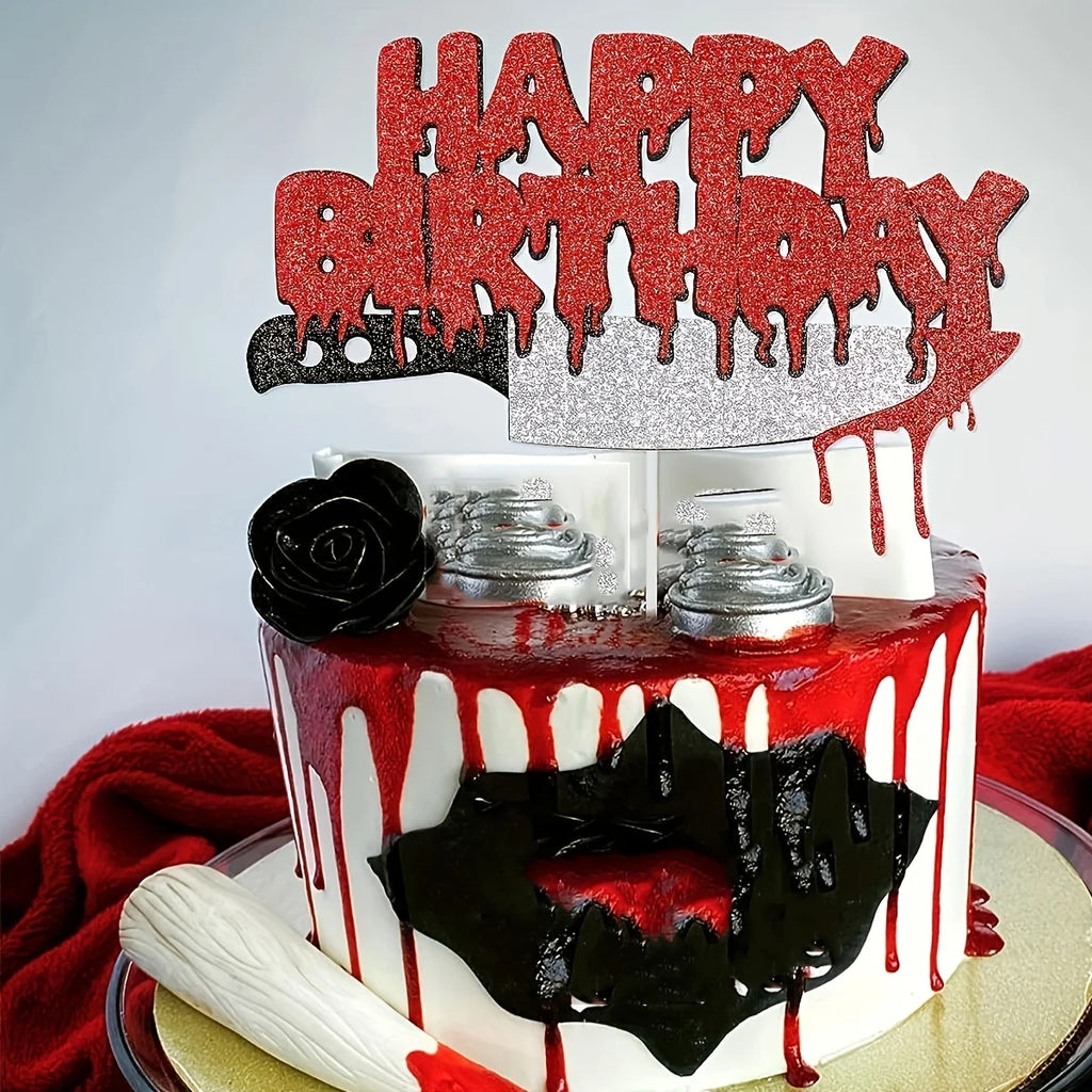 1 unidade de decoração assustadora para bolo de Halloween – um toque original para uma sobremesa doce e horripilante.
