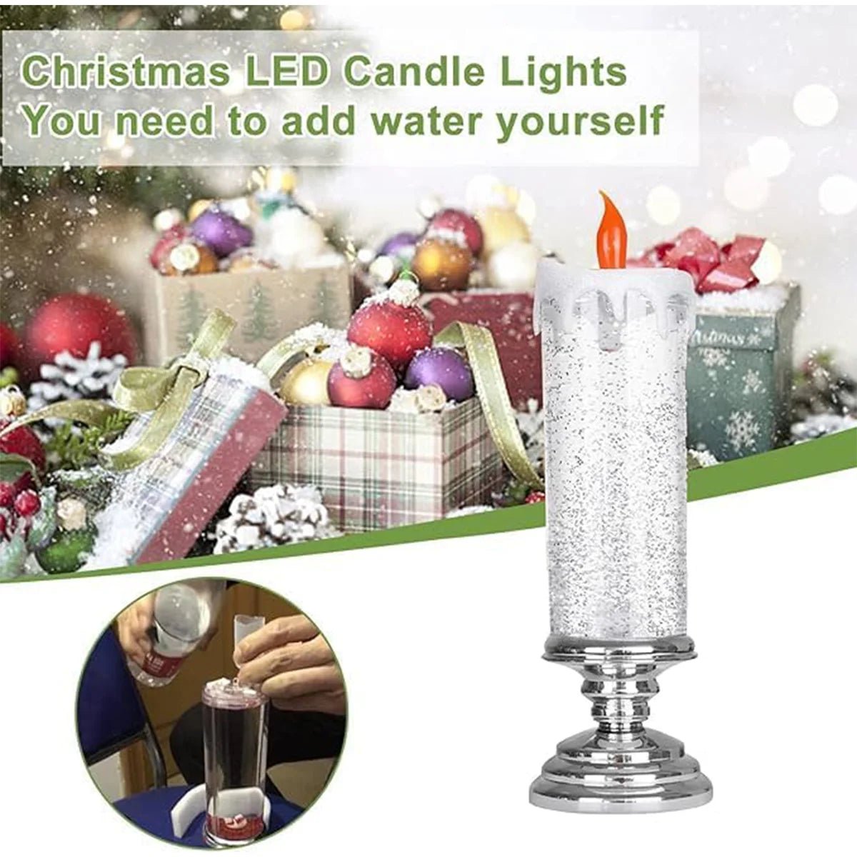 Led vela de natal luz romântica casa luzes velas hotel festival decoração iluminação colorida sem chama decorativa elétrica - Kasa & Pet