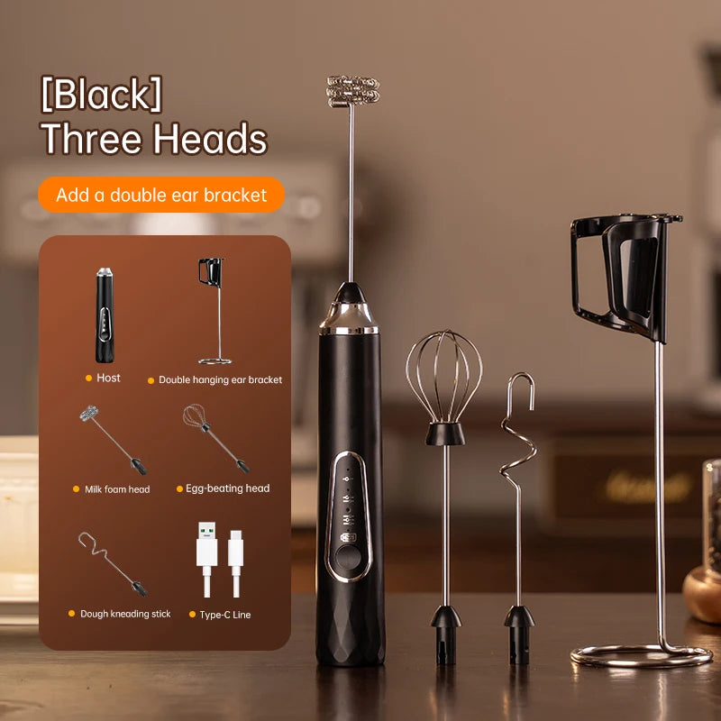 Espumador de Leite Portátil Elétrico Recarregável para Café e Latte, Mixer de Bebidas, Ótima Opção de Presente