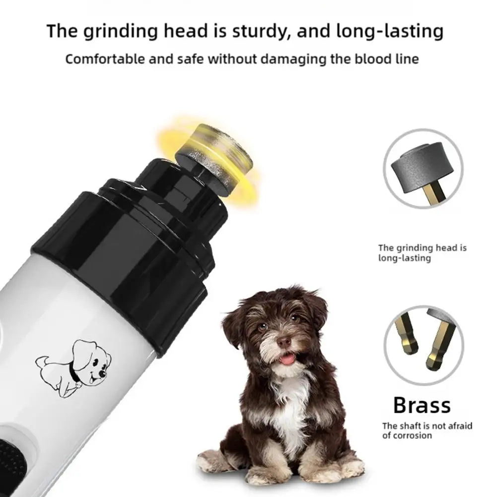 Cão aparador de unhas elétrico moedor de unhas filhote de cachorro gato cortador de unhas profissional pet grooming gadget diamante bit cabeça substituição