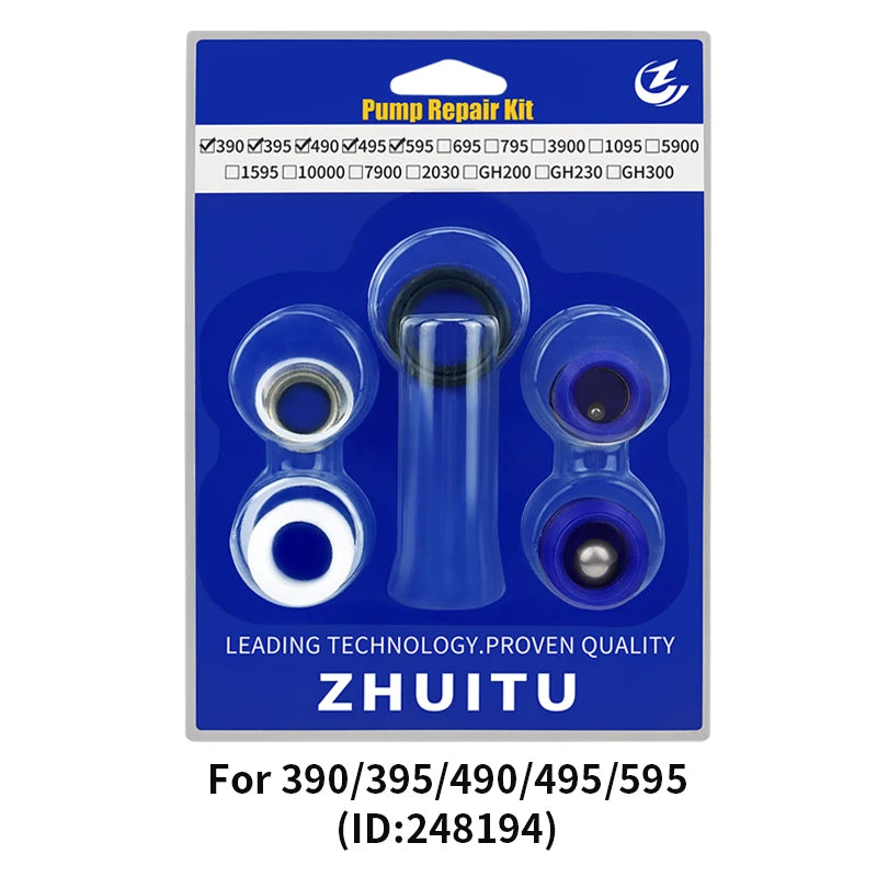 Kit de reparo de bomba de pulverizadores mal ventilados 244194 / 248212 / 287835 / 248213 / 246341   Haste do êmbolo da bomba do filtro da junta de vedação 395 695 960 833 1095