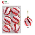6 Peças/caixa Bolas de Natal de 6cm Enfeites Pendentes para Árvore de Natal Decorações de Natal para Casa 2026 Presente de Ano Novo