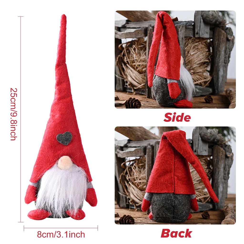 Gnome natal boneca sem rosto ornamento feliz natal decorações para casa 2024 navidad natal cristmas presente de natal ano novo 2025