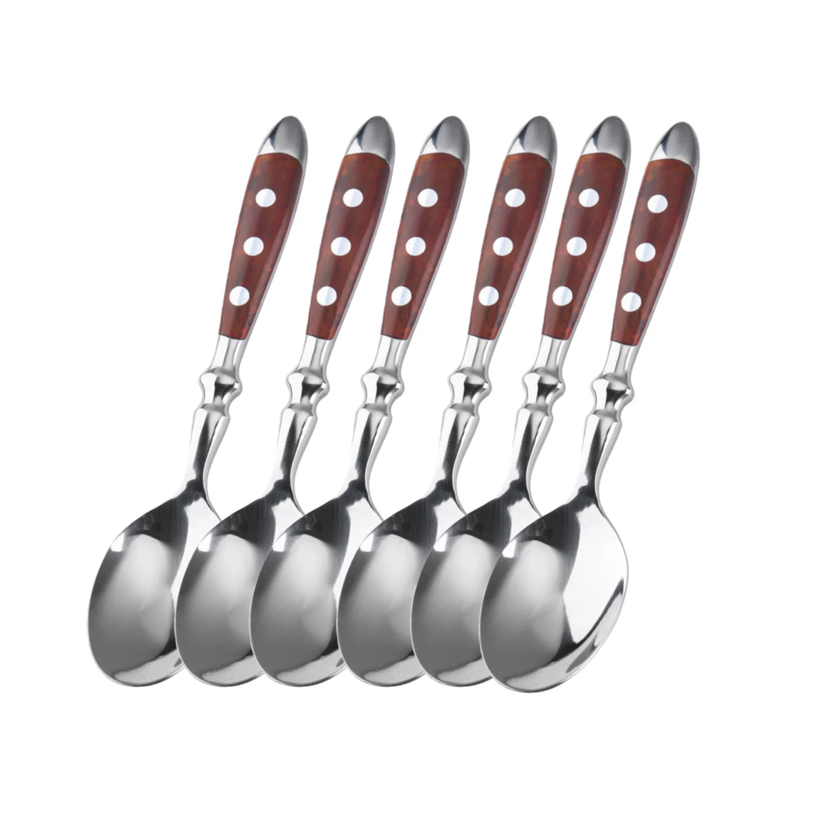 Conjunto de Talheres de Aço Inoxidável, Conjunto de 6 Peças Incluindo Faca, Garfo e Colher, Facas de Cozinha e Talheres para Sala de Jantar Kasa & Pet
