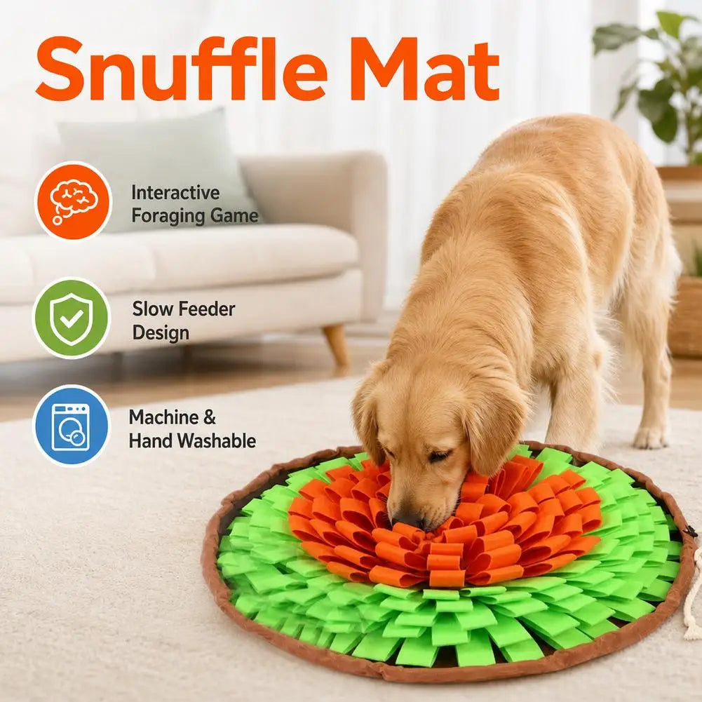 Tapete de busca para cães, jogo interativo de busca de alimentos, brinquedo em forma de tapete para alimentação lenta, ideal para o treino de cães, estimula as habilidades naturais de busca de alimentos.