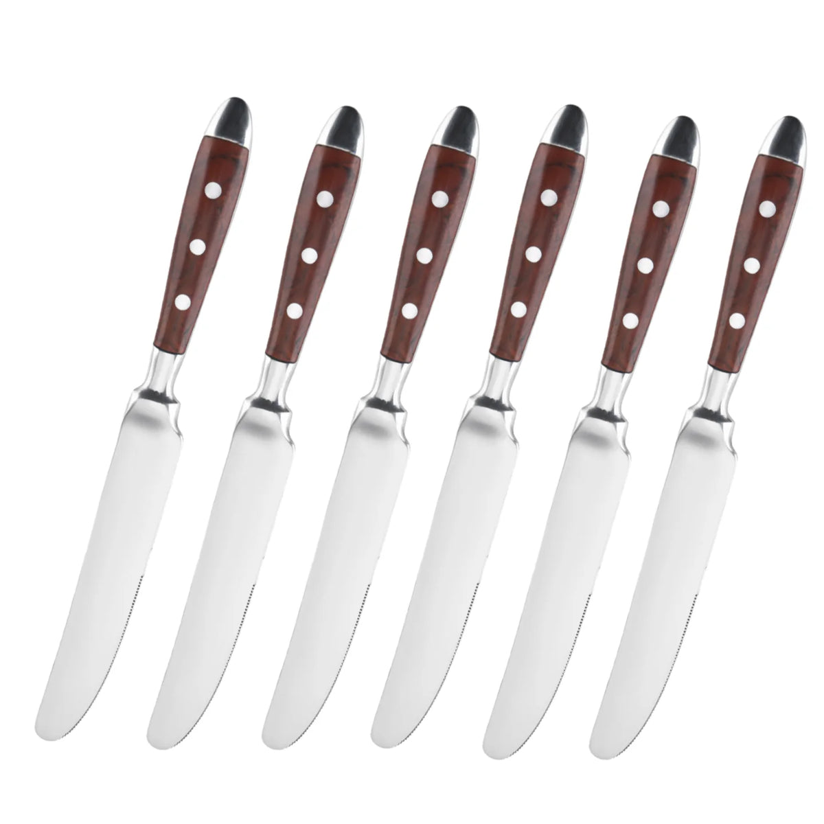Conjunto de Talheres de Aço Inoxidável, Conjunto de 6 Peças Incluindo Faca, Garfo e Colher, Facas de Cozinha e Talheres para Sala de Jantar Kasa & Pet