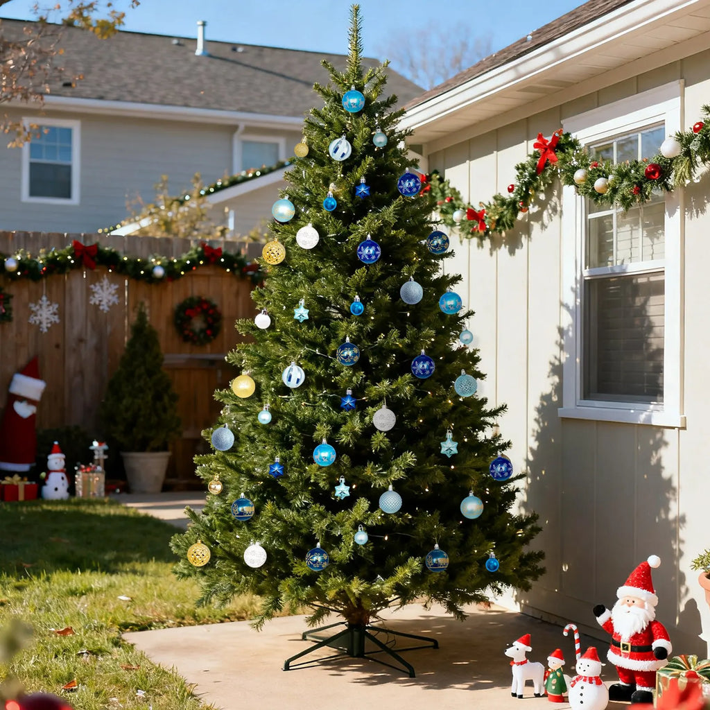 44 pçs/set bauble festa de natal pendurado bola ornamentos decorações de natal decorações da árvore de natal bolas para casa presente de ano novo