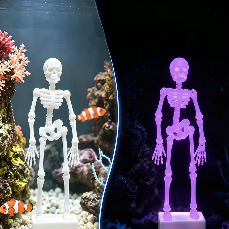 Decoração de Aquário de Halloween: Esqueletos Dançantes de Resina para Aquário com Bolhas - Kasa & Pet