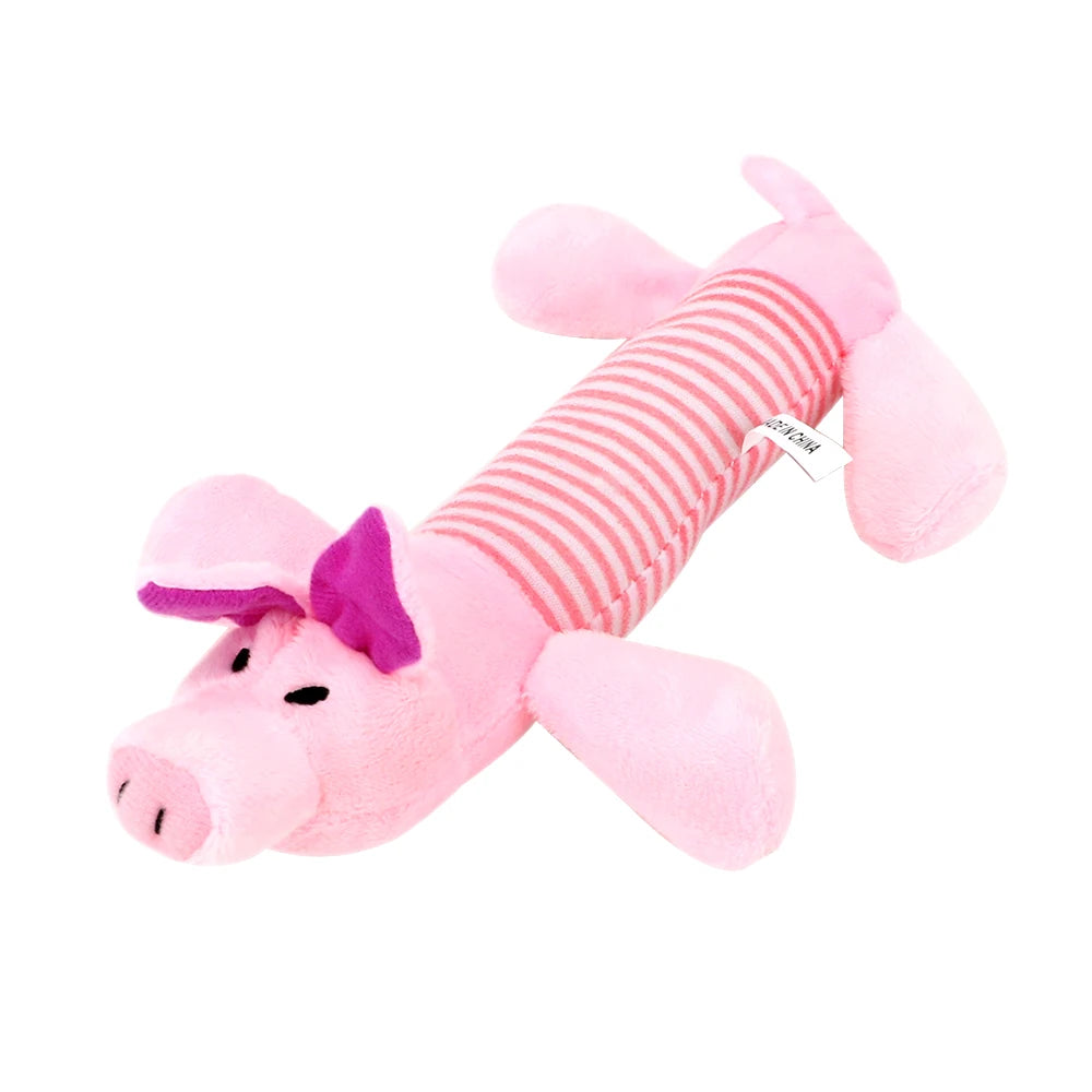 Apto para todos os animais de estimação cão gato velo brinquedos popular rangido mastigar som bonecas elefante pato porco animal de estimação engraçado brinquedos de pelúcia