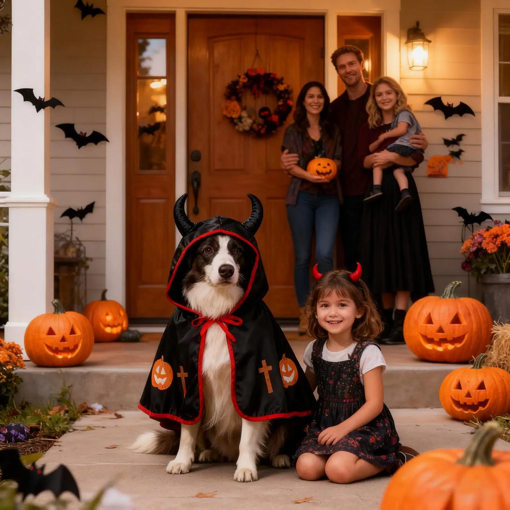 Halloween gato cão trajes engraçado filhote de cachorro manto cão trajes para festa de halloween filhote de cachorro foto adereços grande raça foto adereços
