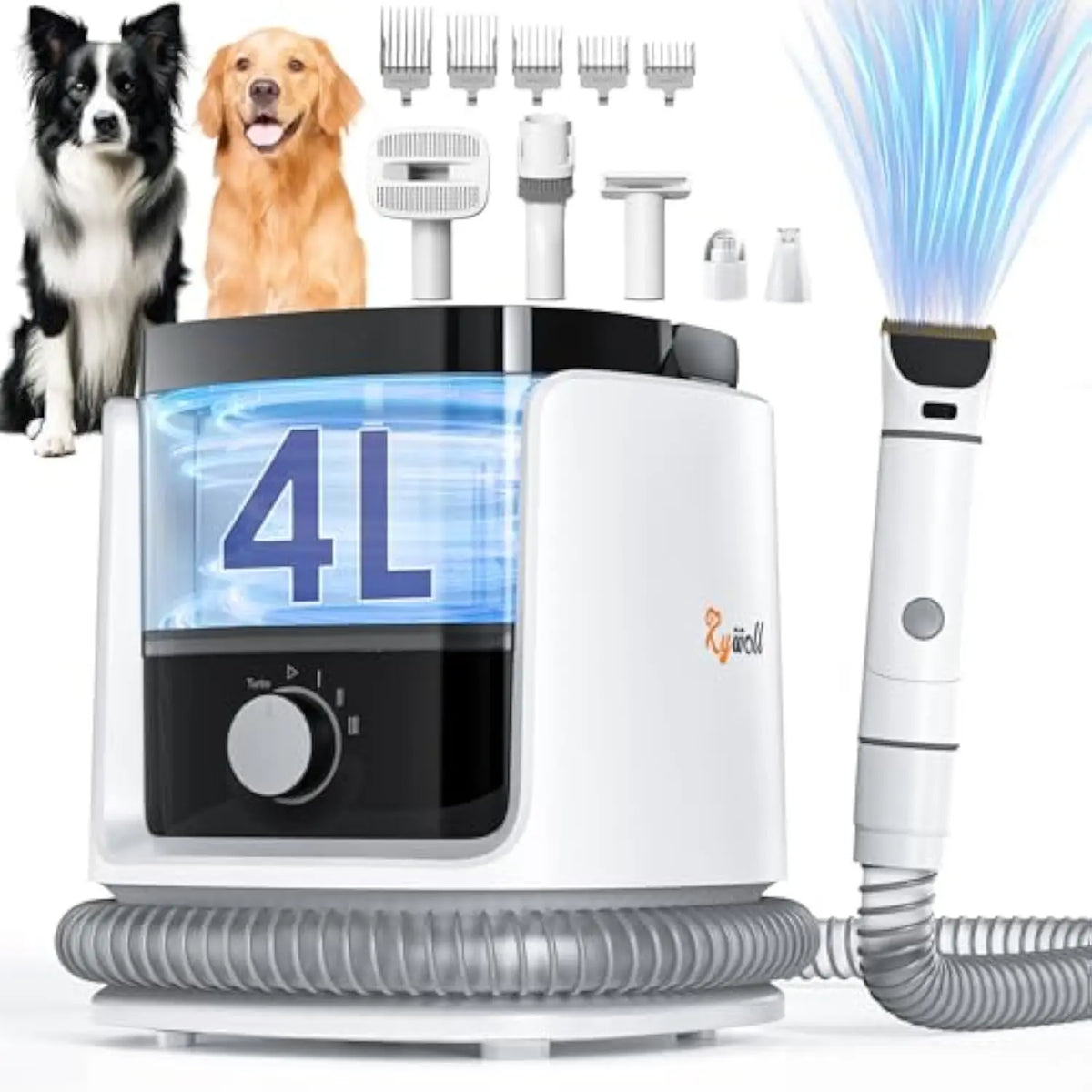 Aspirador de Pêlos de Animais, Conjunto de Aspirador de Mão Multifuncional Moderno em Plástico, Adequado para Gatos e Cães
