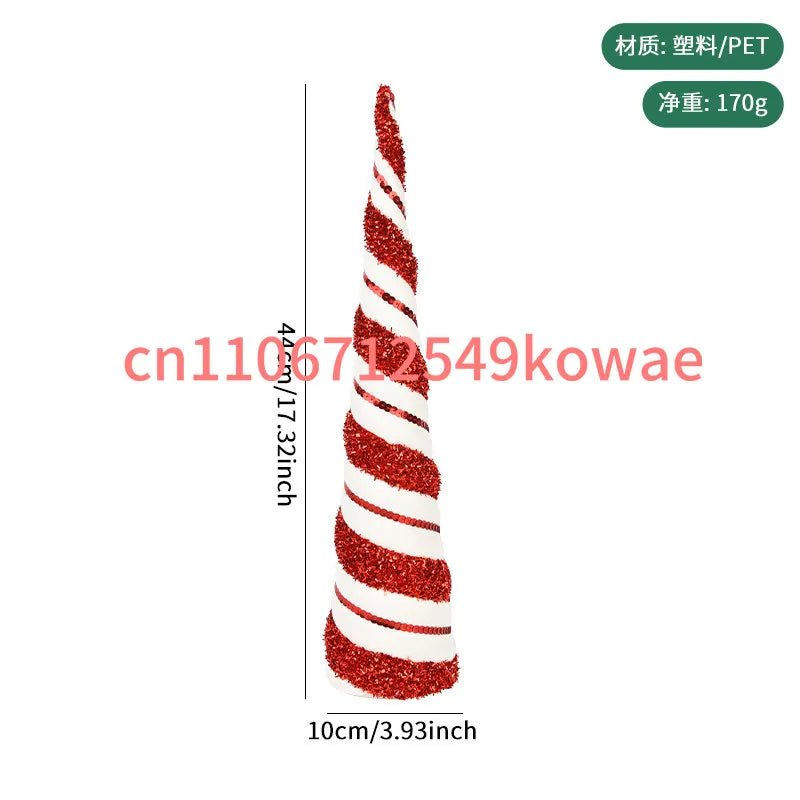 Decorações de Natal: Torre de Árvore Cônica, Decoração de Mesa em Plástico em Forma de V, Decoração de Vitrine para Cafeteria - Kasa & Pet