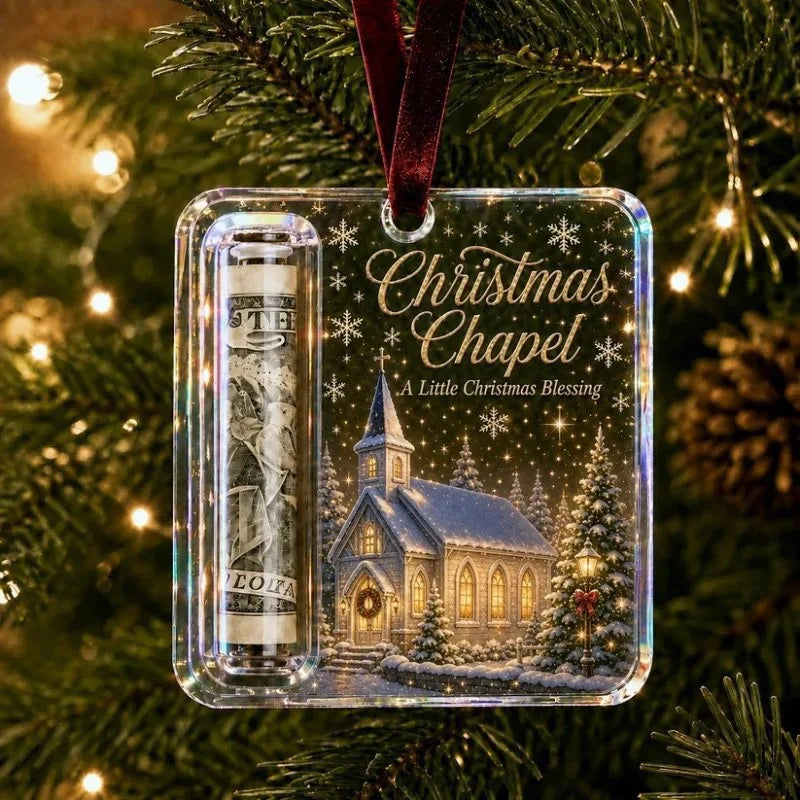 Ornamento de Natal para Presente em Dinheiro: Artesanato em Acrílico, Decorações de Fim de Ano, Presentes para Pessoas