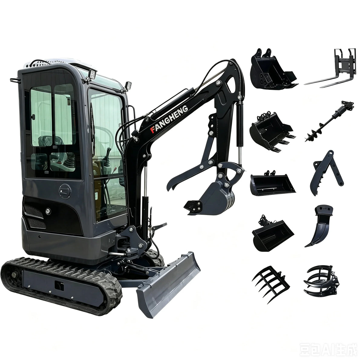 Escavadeira Personalizada de 3,5 Toneladas com Motor Kubota EPA Euro 5, Escavadeira de Esteira para Fazenda, Mini Escavadeira Doméstica de 1 Tonelada e 2 Toneladas
