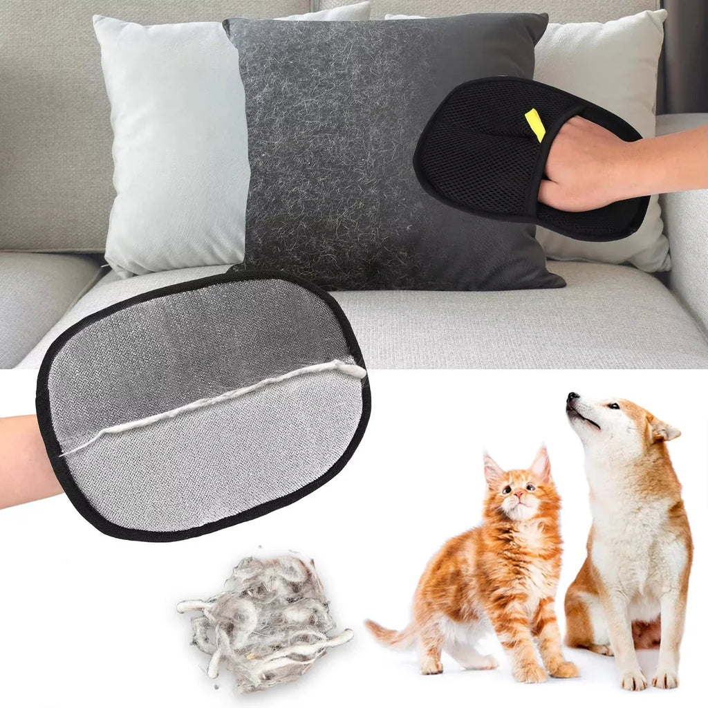 Luva Removedora de Pelos de Animais de Estimação, Luva de Escovação para Cães, Gatos e Coelhos com Pelos Longos/Curtos/Encaracolados