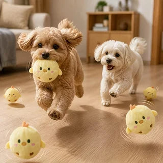 Bola de Brinquedo Interativa para Animais de Estimação em Forma de Frango, Durável e Resistente a Mordidas, com Retorno Lento, Presente Perfeito para Cães e Gatos, Presente de Natal