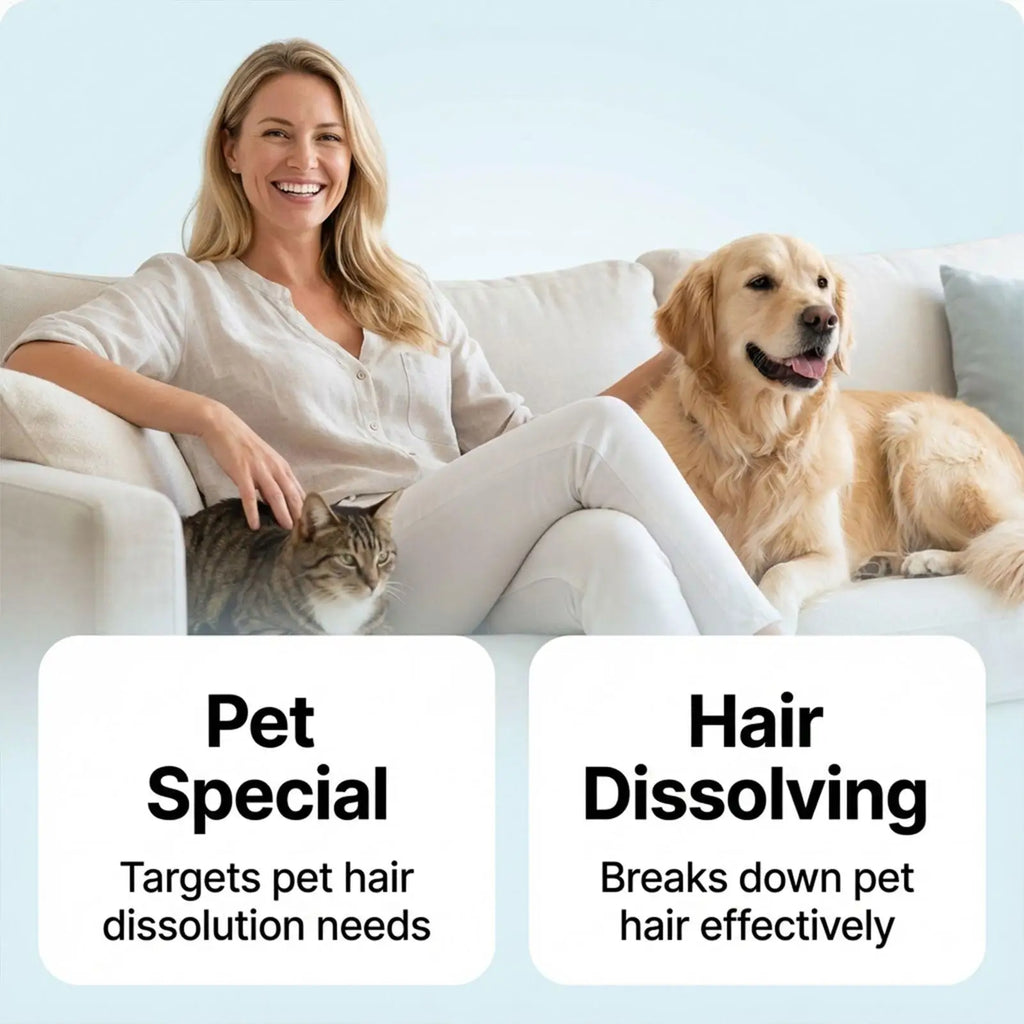 Removedor de Pelos de Animais para Lavanderia, Detergente Aditivo para Máquina de Lavar, Remove Pelos de Roupas, Carpete, Roupa de Cama, Tecido e Toalha