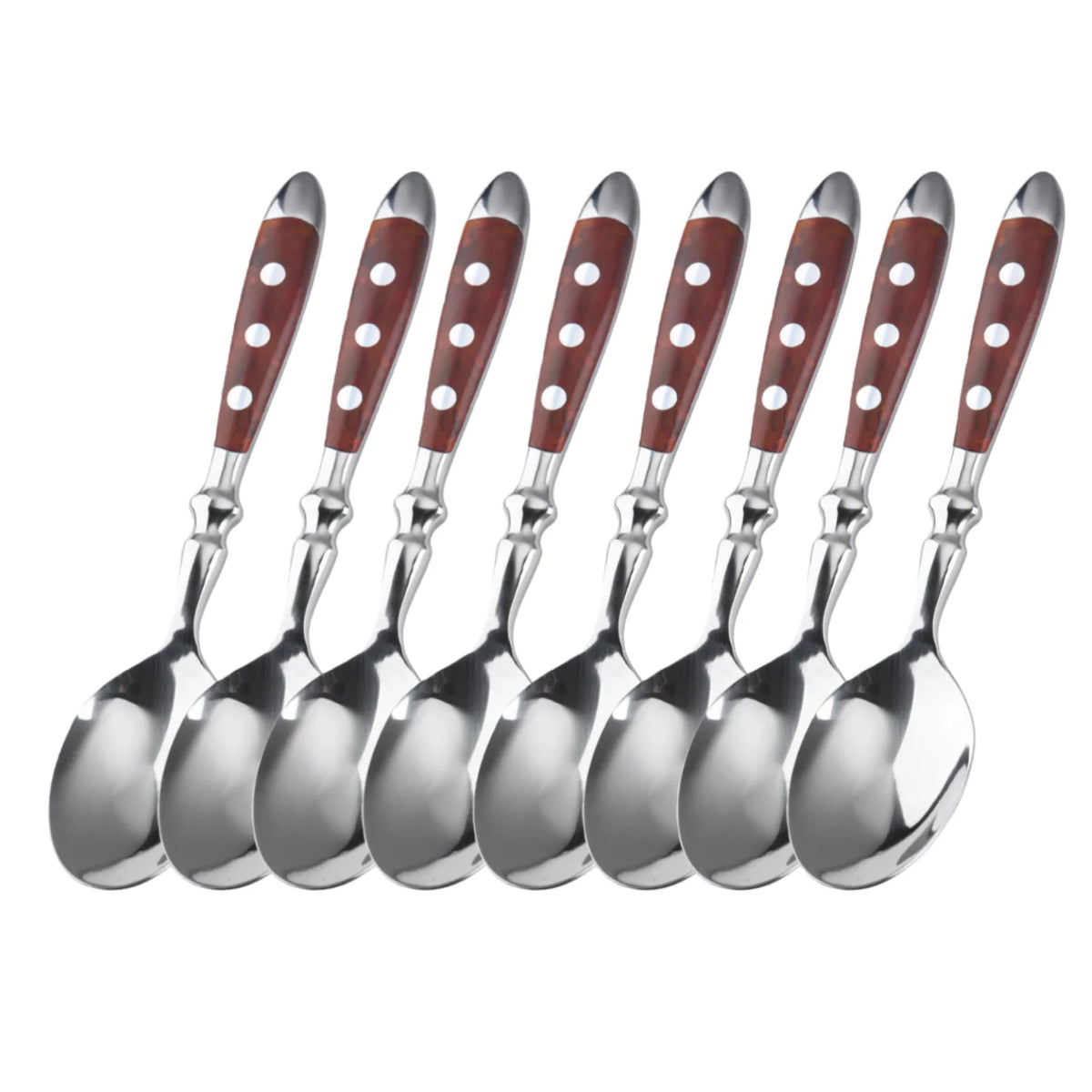 Conjunto de Talheres de Aço Inoxidável, Conjunto de 6 Peças Incluindo Faca, Garfo e Colher, Facas de Cozinha e Talheres para Sala de Jantar Kasa & Pet