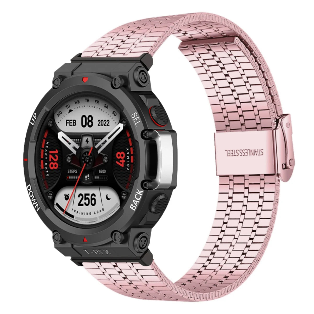Stainless Steel Watchband For Amazfit T-Rex 3/2 Metal Strap For Amazfit T Rex/2Ulrtra Wrist Band for amazfit t-rex pro Bracelet