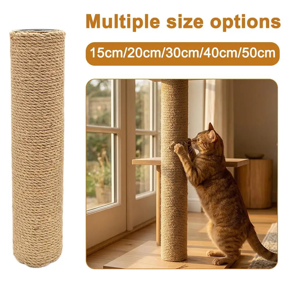 Poste Arranhador de Sisal para Gatos, Brinquedo Anti-Arranhões para Cuidado das Garras, Peças de Reposição Destacáveis DIY para Árvore de Gatos, Suprimentos Domésticos para Gatos de Estimação