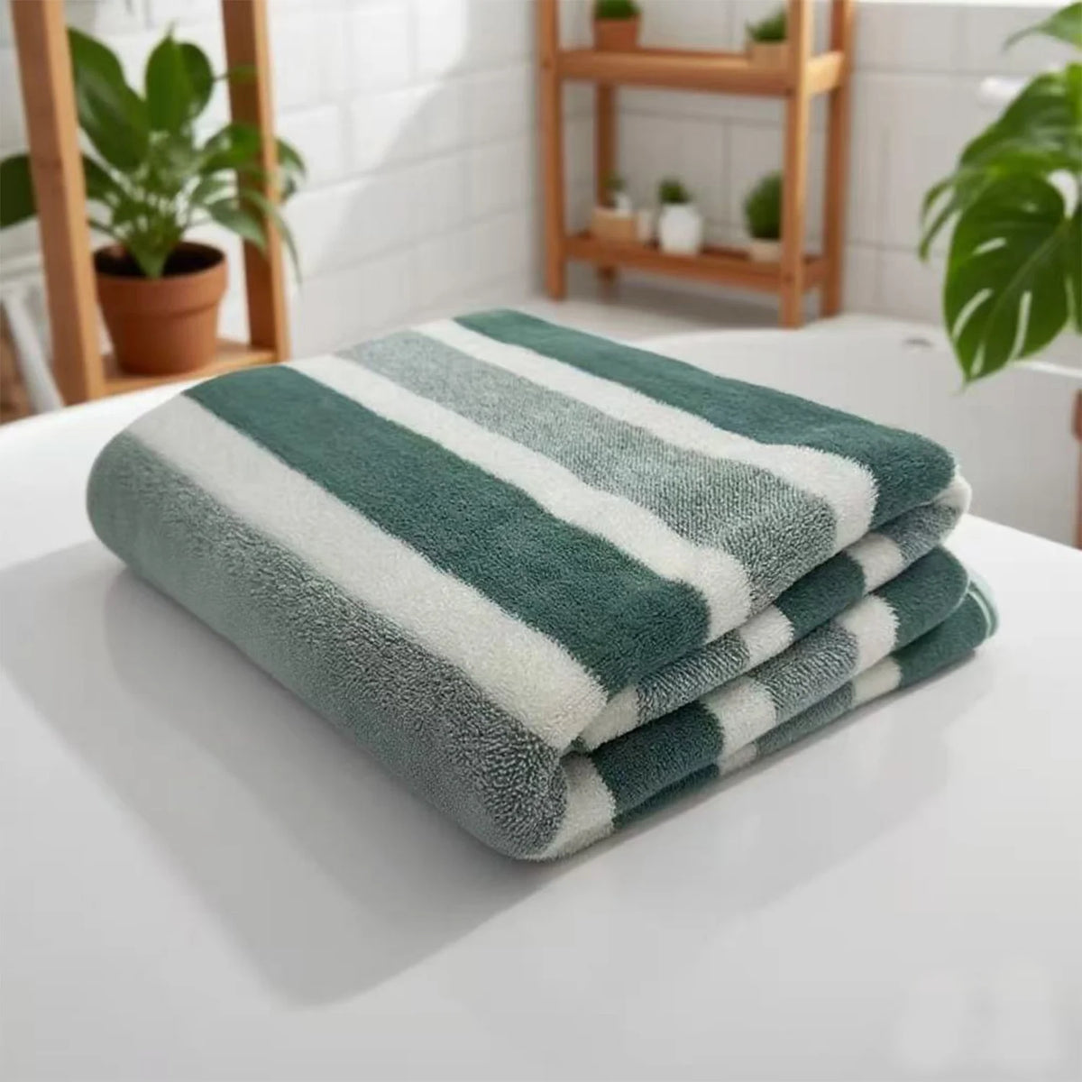 Conjunto de Toalha de Banho 70*140cm e Toalha de Rosto/Mãos 35*75cm, Alta Absorção, Secagem Rápida, Sem Pelos, Durável para Família, Praia e Banheiro Kasa & Pet