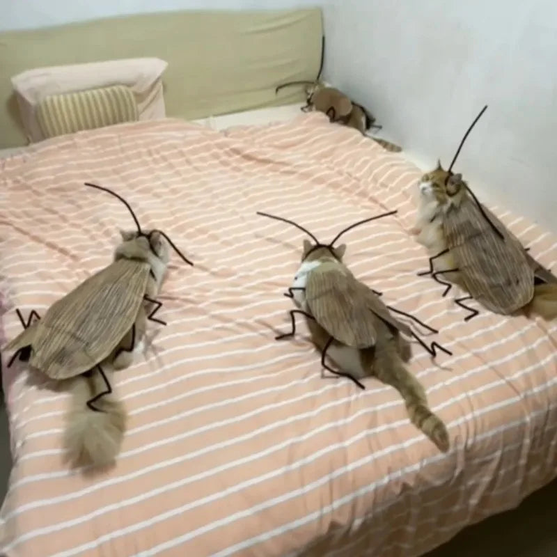 Fantasia de Gato com Capuz de Barata para Halloween, Traje Engraçado para Animais de Estimação, Roupa para Festas e Festivais, para Gatinhos e Filhotes de Porte Pequeno e Médio, Adereços para Fotos