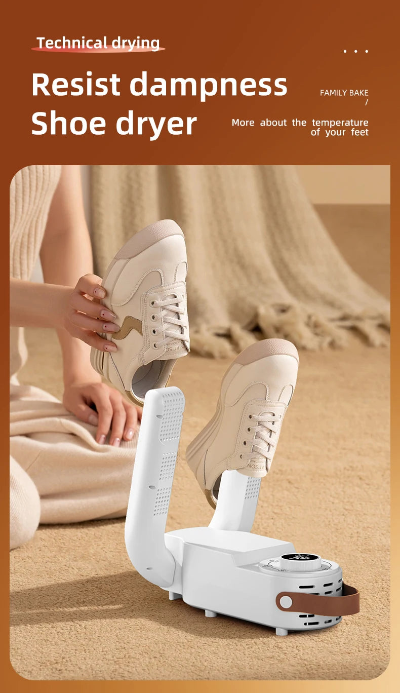HOMEFISH Secador de sapatos inteligente de secagem rápida, desodorização, esterilização, temporizador ajustável, aquecedor e aquecedor de sapatos domésticos