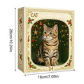 Calendário de contagem regressiva de Natal com tema de gato, 24 dias, enfeites de gato em acrílico 2D, calendário de advento, enfeite para árvore de Natal, presente colecionável.