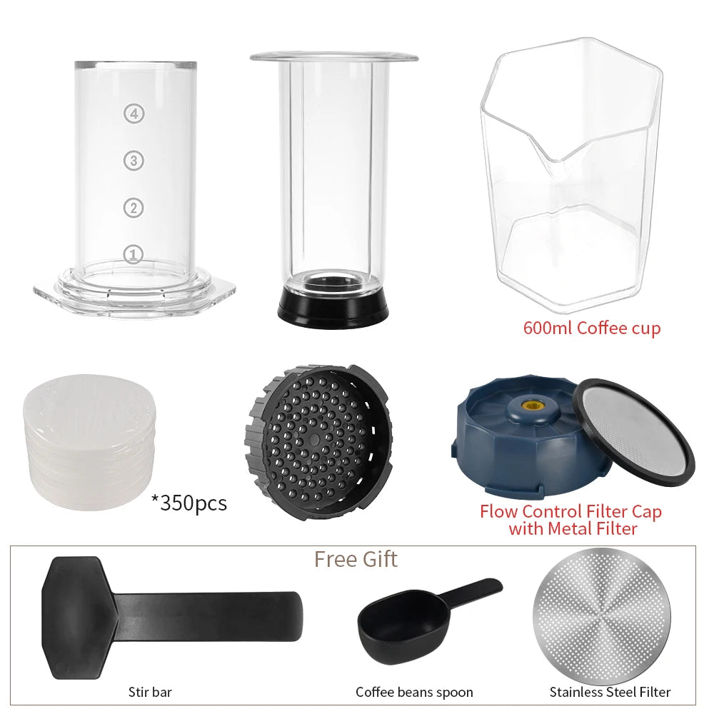 Cafemey máquina de café expresso portátil imprensa francesa barista ferramenta cafeteira imprensa ar máquina café com filtros para aeropress