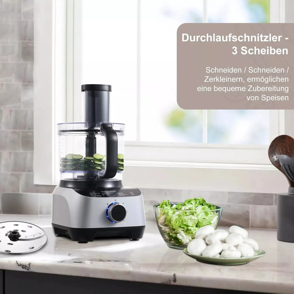Topstrong 1300W Batedeira Multifuncional 11 em 1 Processador de Alimentos YYFP410