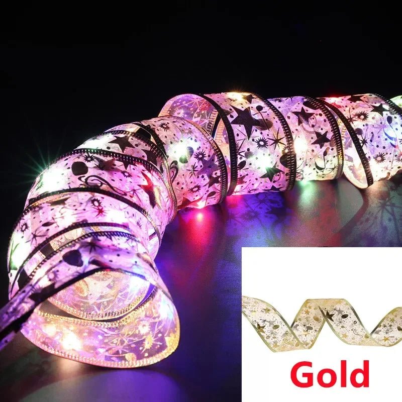 Luzes de Natal em Fita LED, Luzes de Cordão de 1 a 10M, Lâmpada de Fita com Glitter em Forma de Floco de Neve para Decoração de Árvore de Natal e Festas - Kasa & Pet