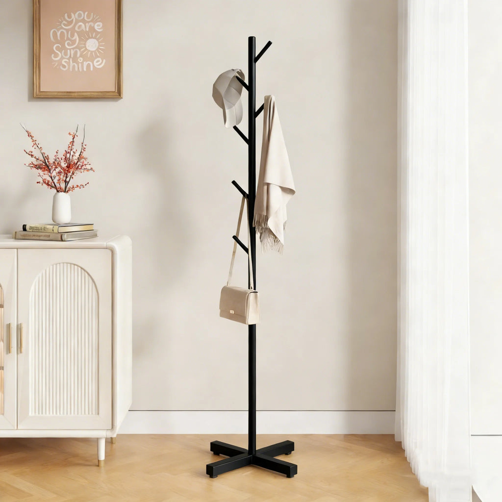 Cabideiro de Chão para Roupas, Organizador Simples para Quarto e Sala de Estar, Suporte de Exibição de Roupas