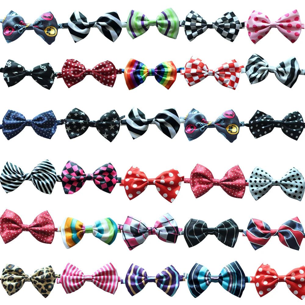 30/50 pçs cão aliciamento animais de estimação cães gravatas pequeno cão bowties acessórios de preparação para cães grandes laços suprimentos para animais de estimação