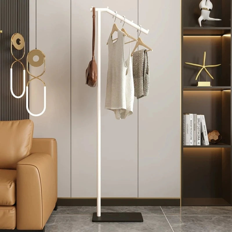 Cabideiro de Roupas Dourado para Sala de Estar, Organizador Nórdico de Metal para Chapéus e Casacos, Móvel de Meio Século para Apartamento