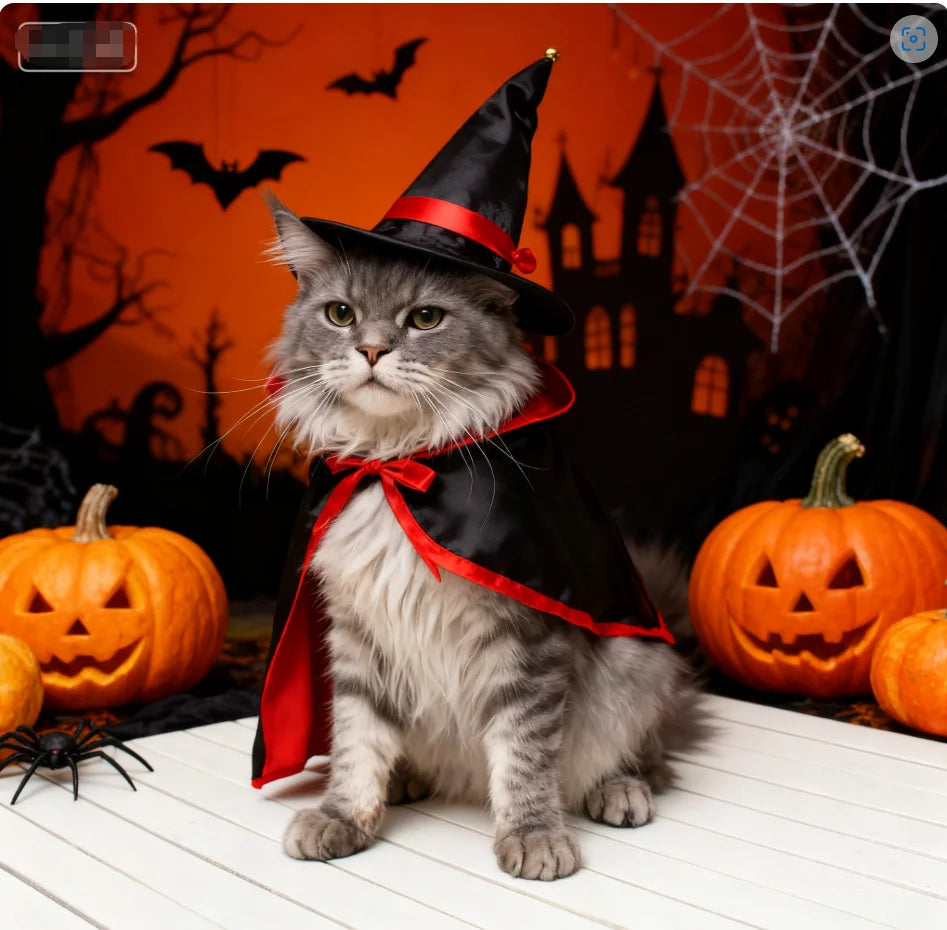 Halloween natal capa mágica pet transformar traje para gatos cães avançados vestuário festivo roupas para animais de estimação accessories255