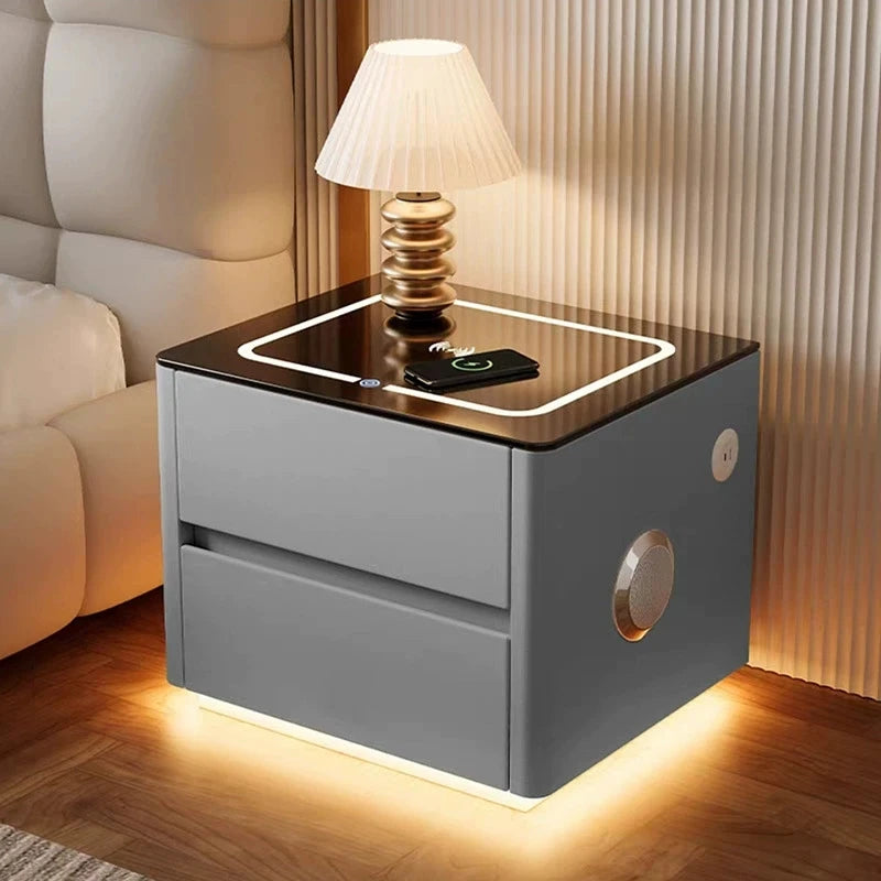 Mesa de Cabeceira Inteligente com Armazenamento para Quarto - Móveis para Casa