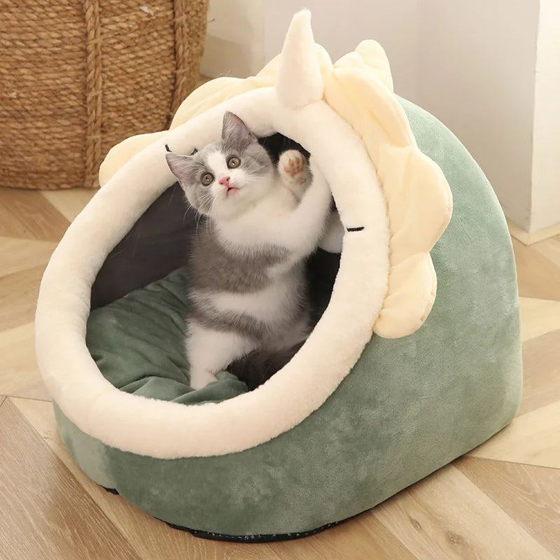 Cama para Gatos A1 Deep Sleep, Cama para Animais de Estimação com Desenho Animado, Dobrável, Removível e Lavável, Cama para Dormir para Cães Pequenos, Tapete, Bolsa, Caverna, Cama para Gatos