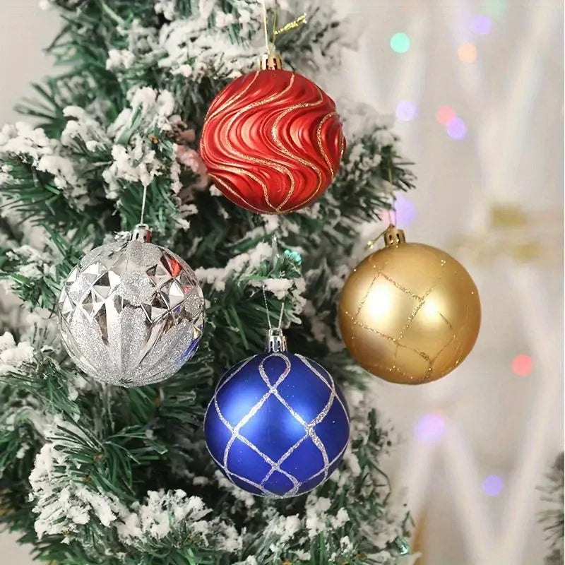 Bola de Natal, enfeites para pendurar na árvore de Natal, decoração DIY, pingente de bola, cenário de Natal, caixa de presente, acessórios de decoração para festas.