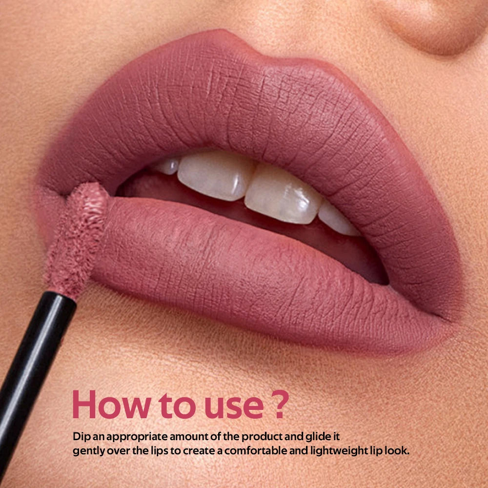 Teddy Tint Lip Color Set, Tear-Off Lip Gloss, Super Stay Long-Lasting 12H Matte Texture Waterproof Lipstick Cosmetics