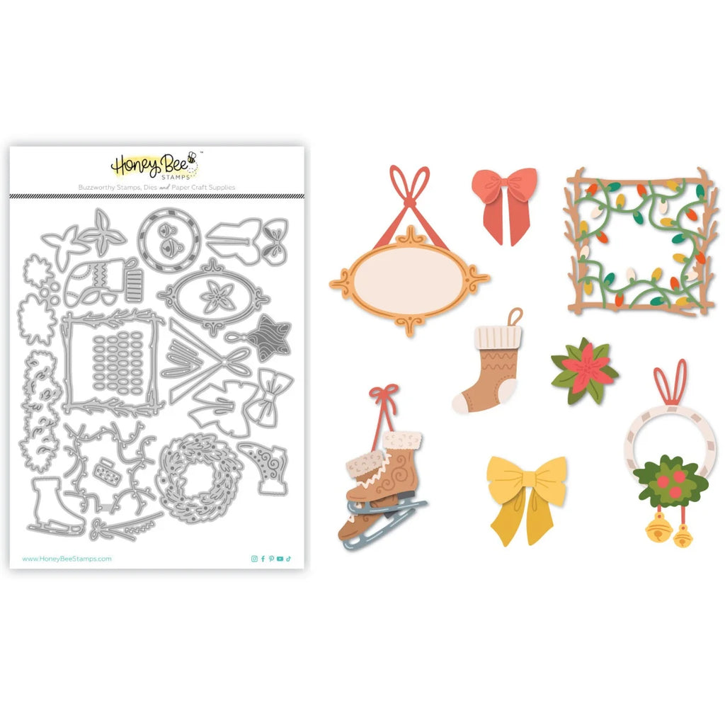 Natal 2025 galeria parede feriado corte de metal dados para diy decoração scrapbook papel cartão de presente álbum gravação artesanato