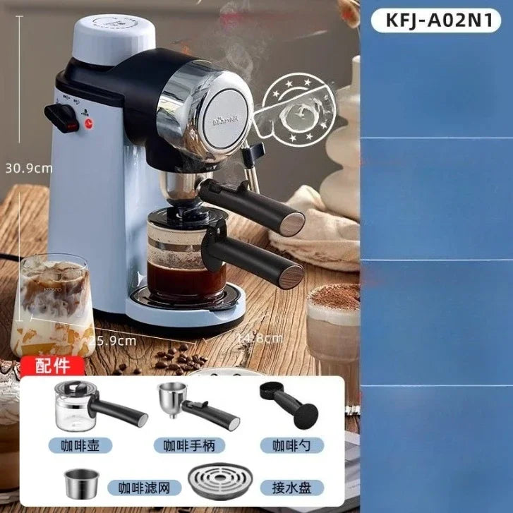 220v urso cafeteira pequena casa espresso semi automática escritório tudo em uma mão americana moer máquina de fermentação bac