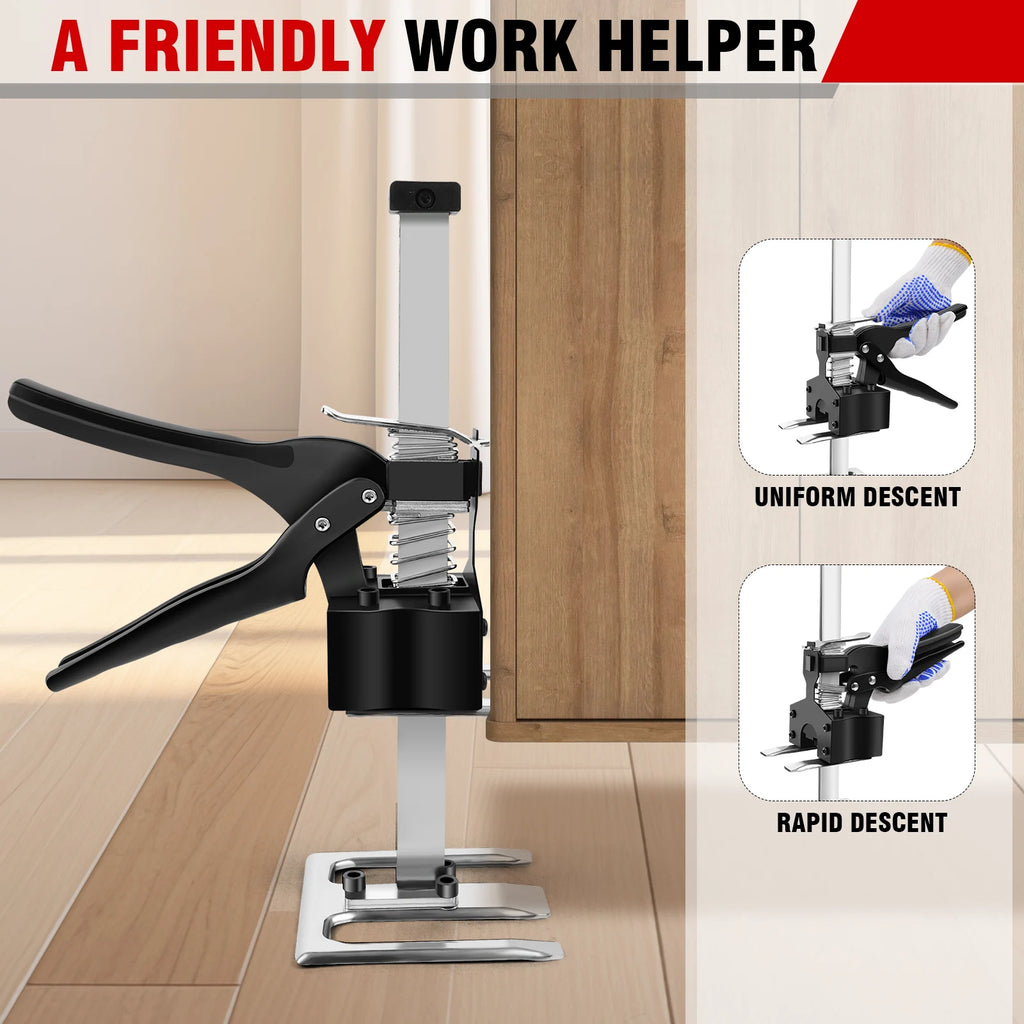 Gato de braço para economia de trabalho, conjunto leve de ferramentas de levantamento manual com altura ajustável, altura ajustável de 0-17 cm, peso máximo de 170 kg