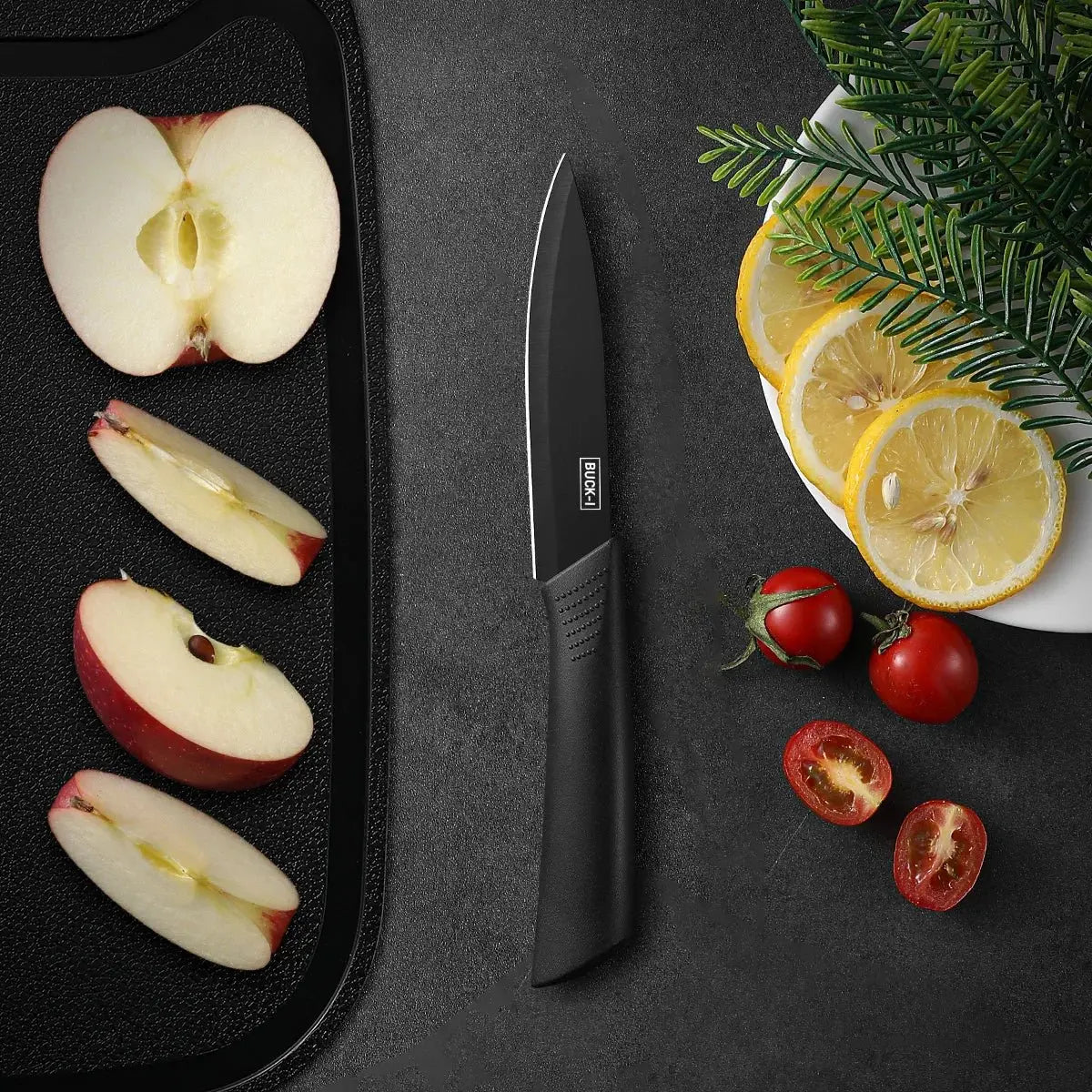Conjunto de facas de cozinha, incluindo cutelo, faca de chef e faca para frutas, com bloco de facas, adequado para descascar carne e vegetais. - Kasa & Pet